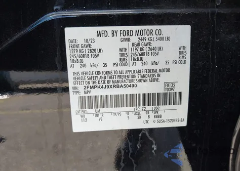 2024 Ford Edge Sel z USA, uszkodzony, nr VIN 2FMPK4J9XRBA50490